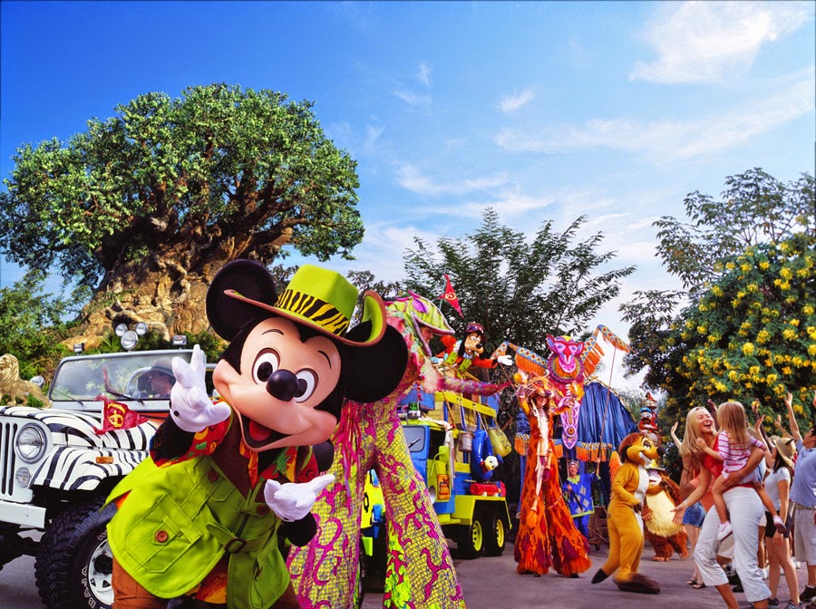 Parada no parque Animal Kingdom da Disney Orlando