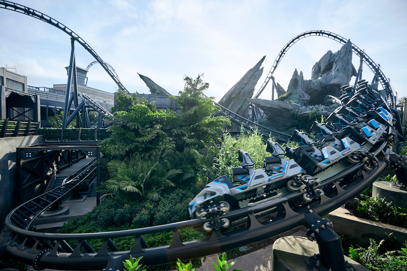 Jurassic World VelociCoaster no Parque Islands of Adventure Orlando