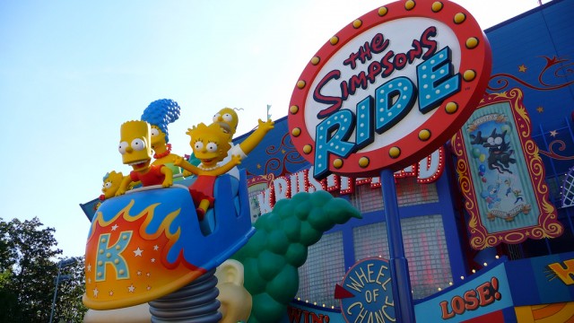 The Simpsons Ride no parque Universal Studios em Orlando