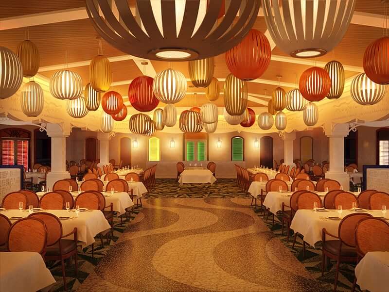 Restaurante Carioca's no cruzeiro Disney Magic