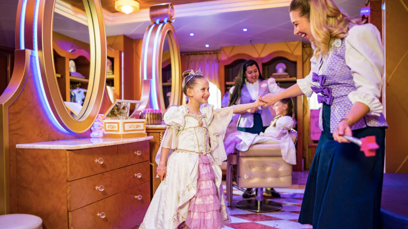 Bibbidi Bobbidi Boutique no cruzeiro Disney Dream