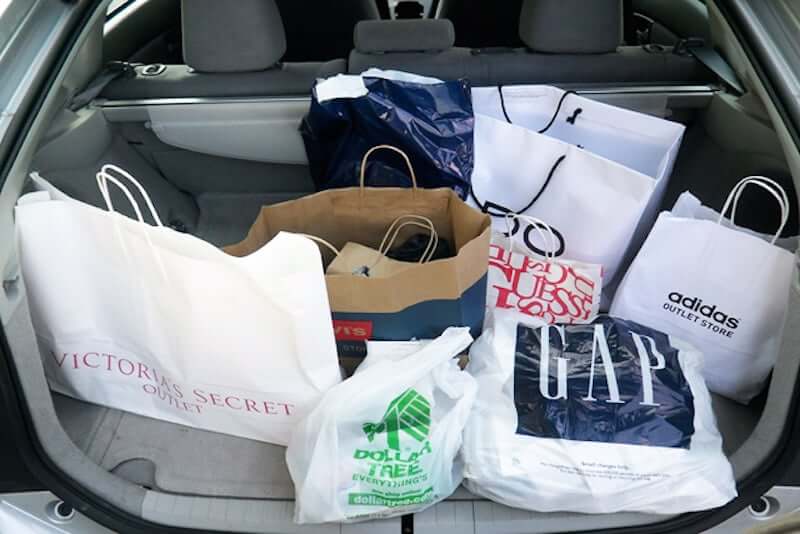 Compras no porta-malas em Orlando