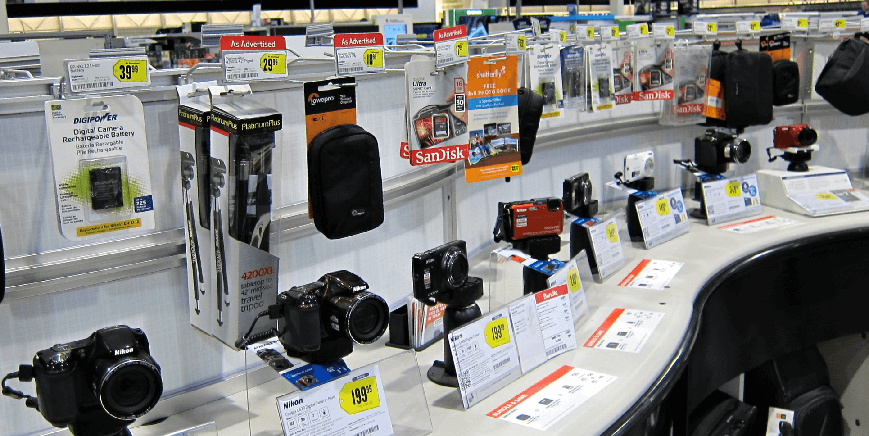 Câmeras fotográficas na Best Buy em Orlando