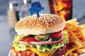 Restaurante Planet Hollywood na Disney Orlando: hamburguer