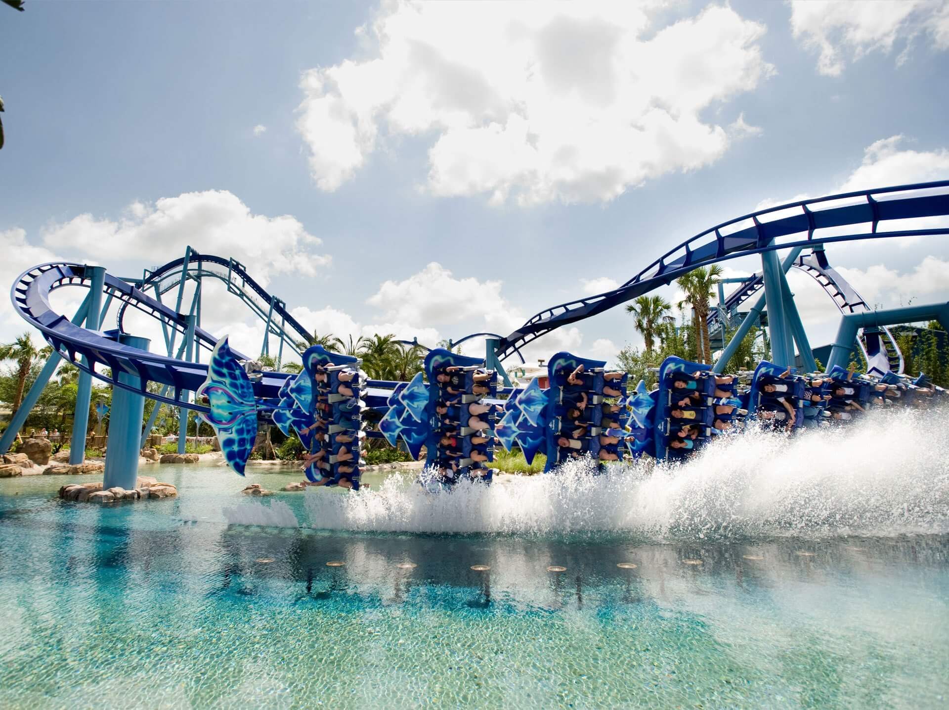 Montanha-russa Manta no parque SeaWorld em Orlando