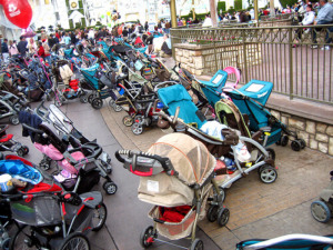 Carrinho de bebe nos parques em Orlando