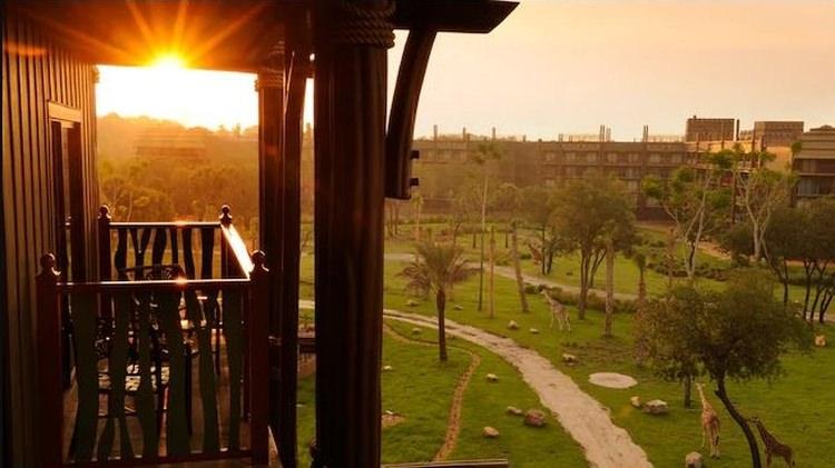 Vista para a savana no hotel Disney Animal Kingdom Lodge em Orlando