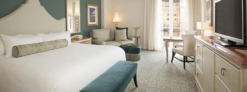 Quarto no hotel Loews Portofino Bay da Universal Orlando