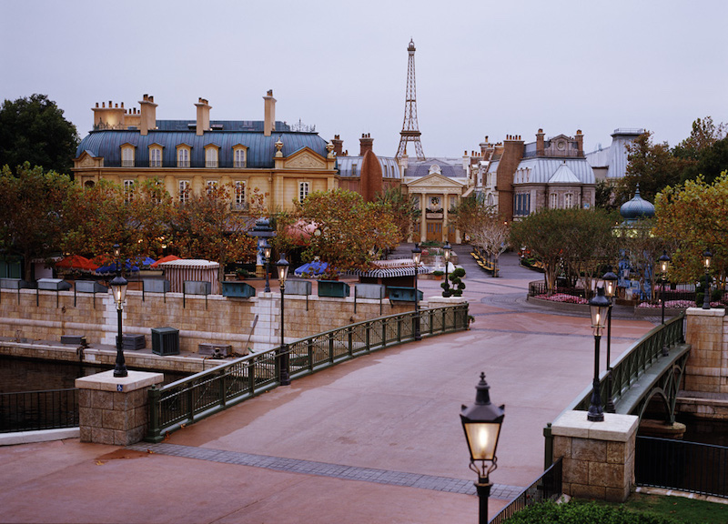 Pavilhão e área da França no Disney Epcot em Orlando