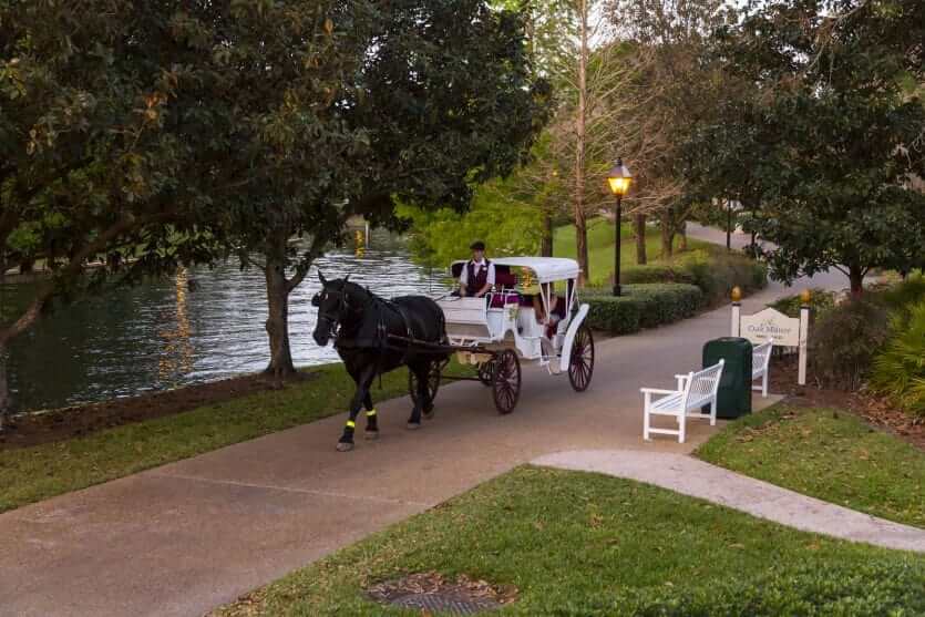 Passeio de carruagem no Disney's Port Orleans Resort - Riverside