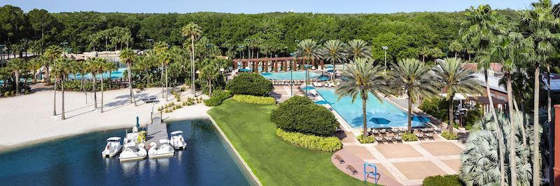 Área de lazer no Walt Disney World Swan & Dolphin Resort