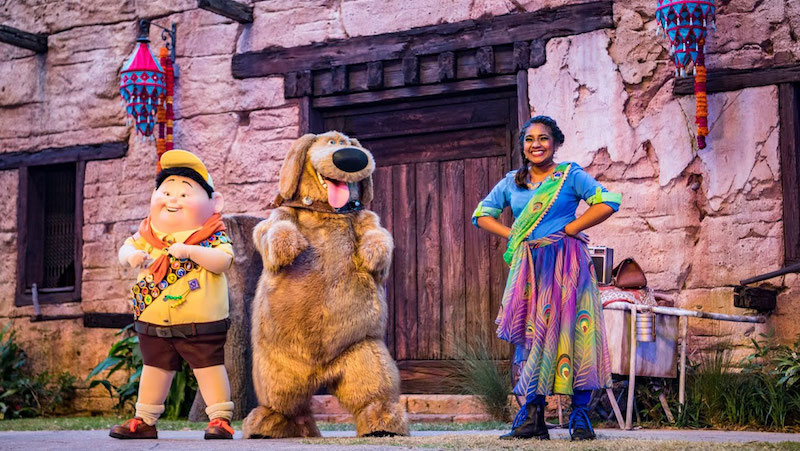 Personagens no show de Up! no Disney Animal Kingdom em Orlando