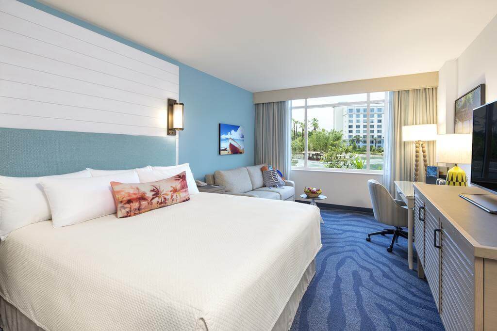 Quarto do Universal's Loews Sapphire Falls Resort em Orlando