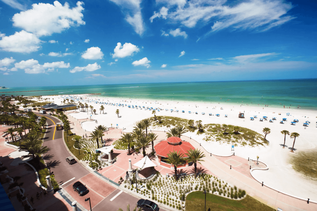 Vista da Praia de Clearwater