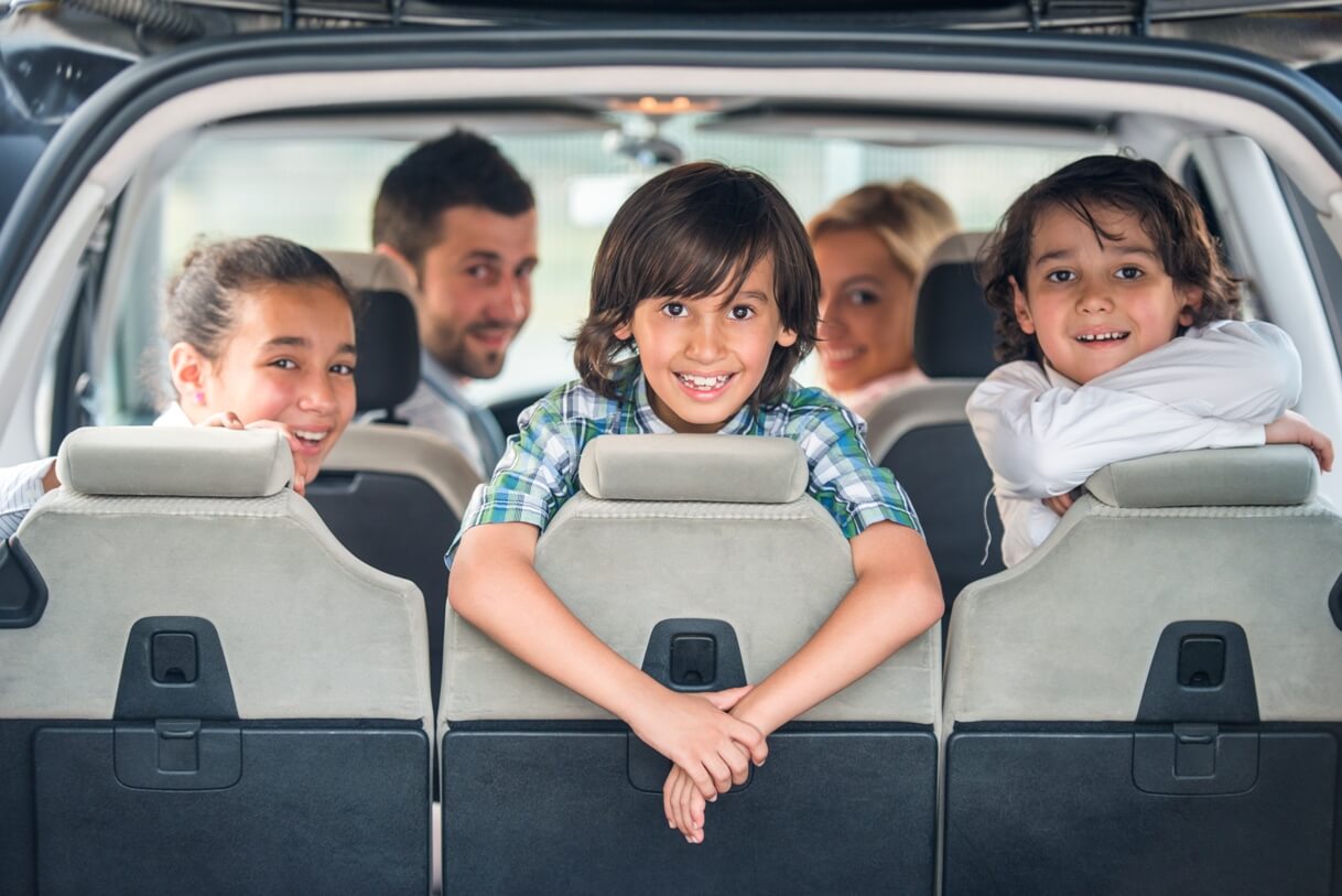 Família no carro em Clearwater