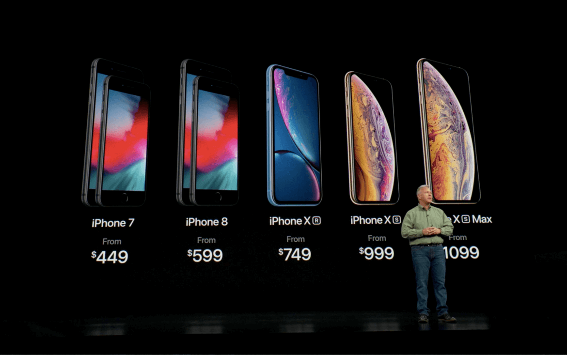 Modelos do iPhone XS, XS Max e XR em Orlando