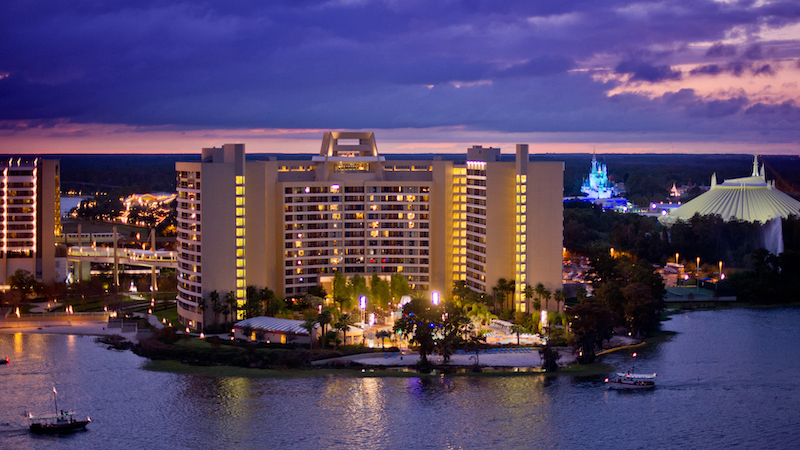 Bay Lake Tower at Disney's Contemporary Resort à noite