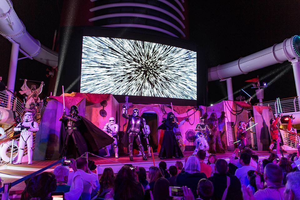 Apresentação no cruzeiro Disney Star Wars Day at Sea