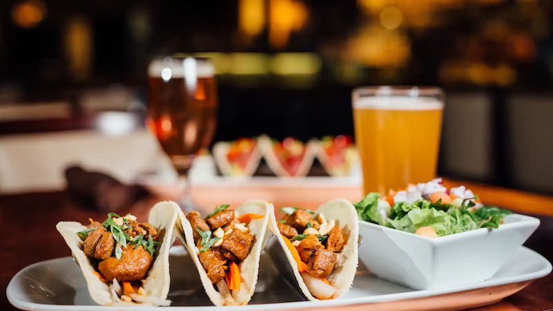 Tacos no restaurante City Works Eatery & Pour House em Disney Springs Orlando