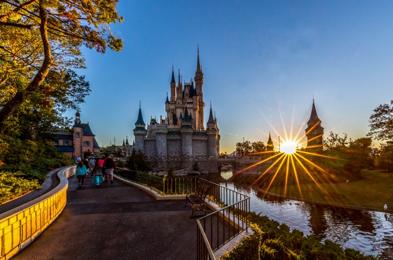 Manhã no parque Magic Kingdom da Disney Orlando