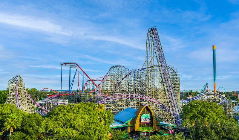 Área da montanha-russa Iron Gwazi no Busch Gardens