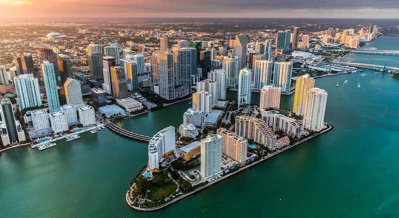 Vista da cidade de Miami