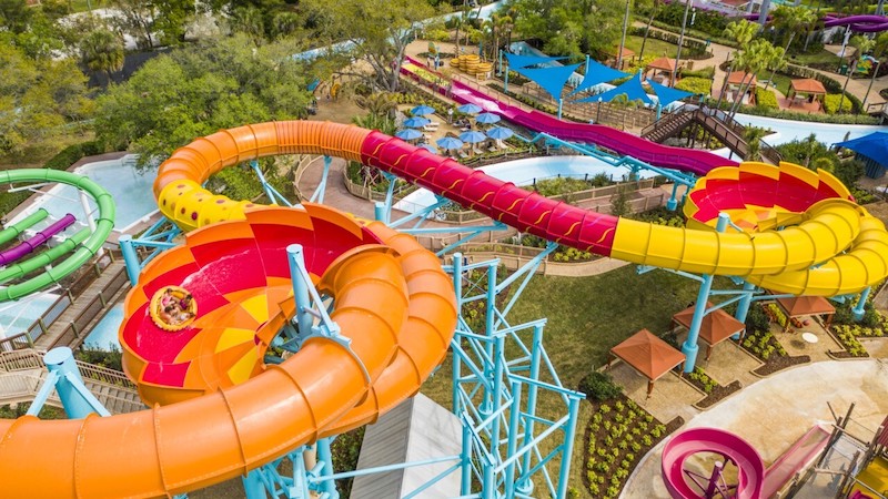 Vista do Solar Vortex no Adventure Island em Tampa