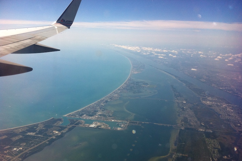 Passagens aéreas - paisagem do avião