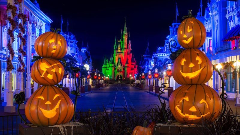 Castelo da Cinderela no Halloween da Disney Orlando