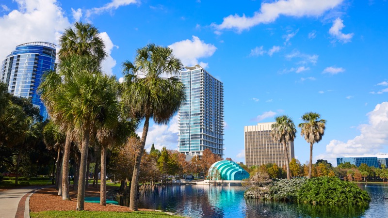 Inverno no Eola Park em Orlando