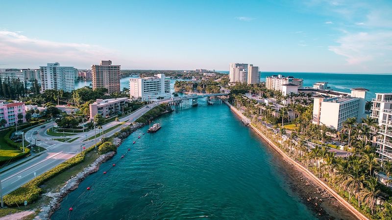 Vista de Boca Raton na Flórida