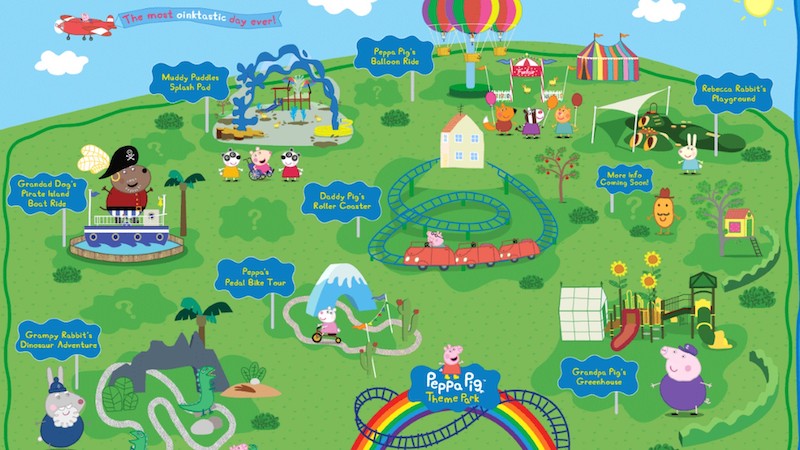 Mapa do Parque da Peppa Pig no Legoland Florida Resort