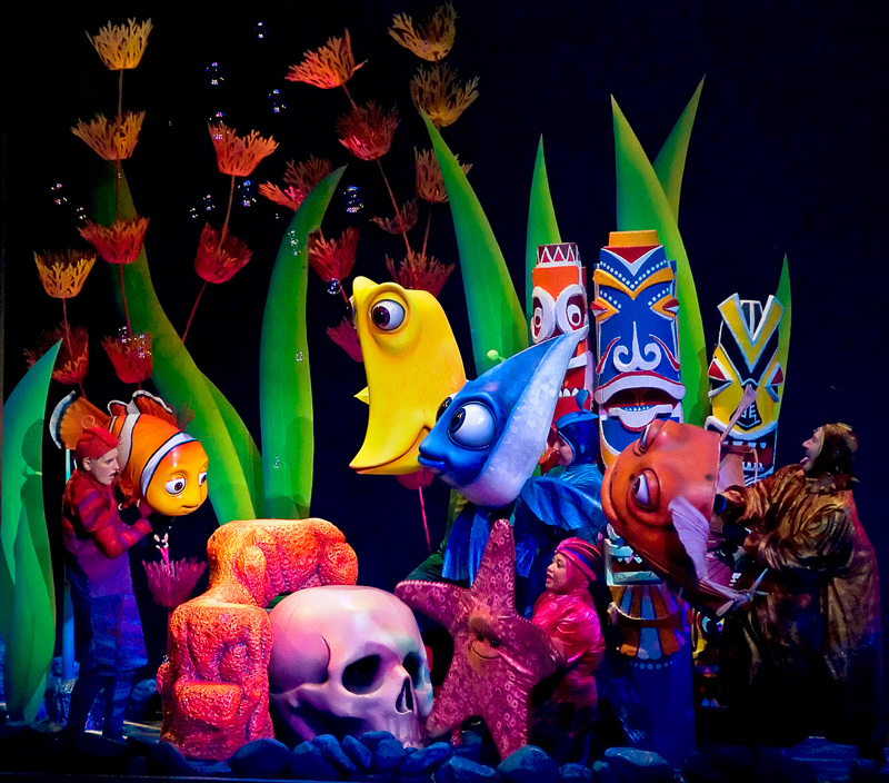 Personagens no Finding Nemo: The Big Blue… and Beyond no Animal Kingdom da Disney Orlando