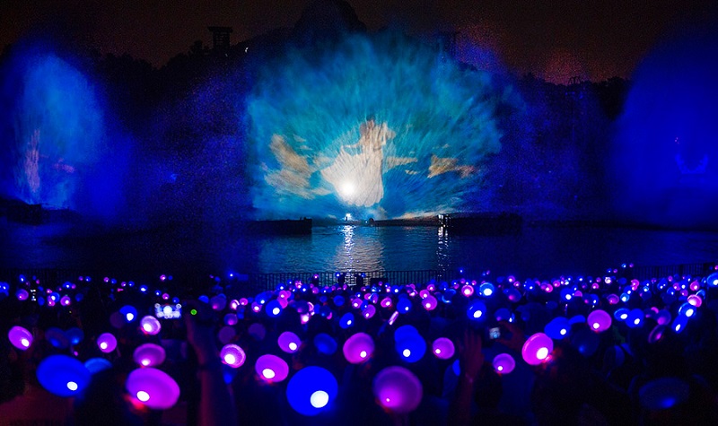 Personagens no show Fantasmic no Hollywood Studios da Disney Orlando