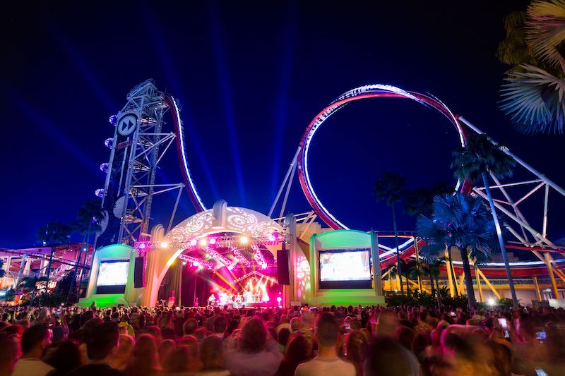 Palco do show no Mardi Gras na Universal Orlando