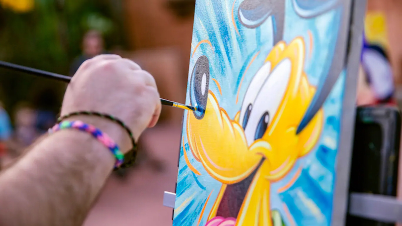 Pintando no Epcot International Festival of the Arts na Disney Orlando