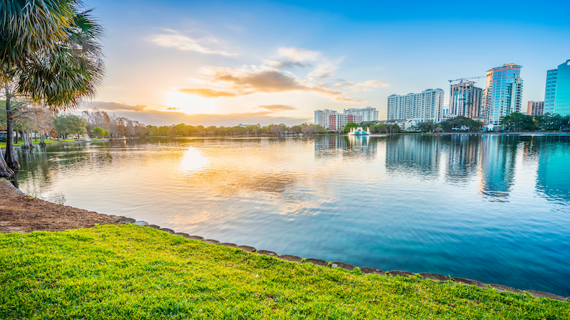 Paisagem de verão em Orlando